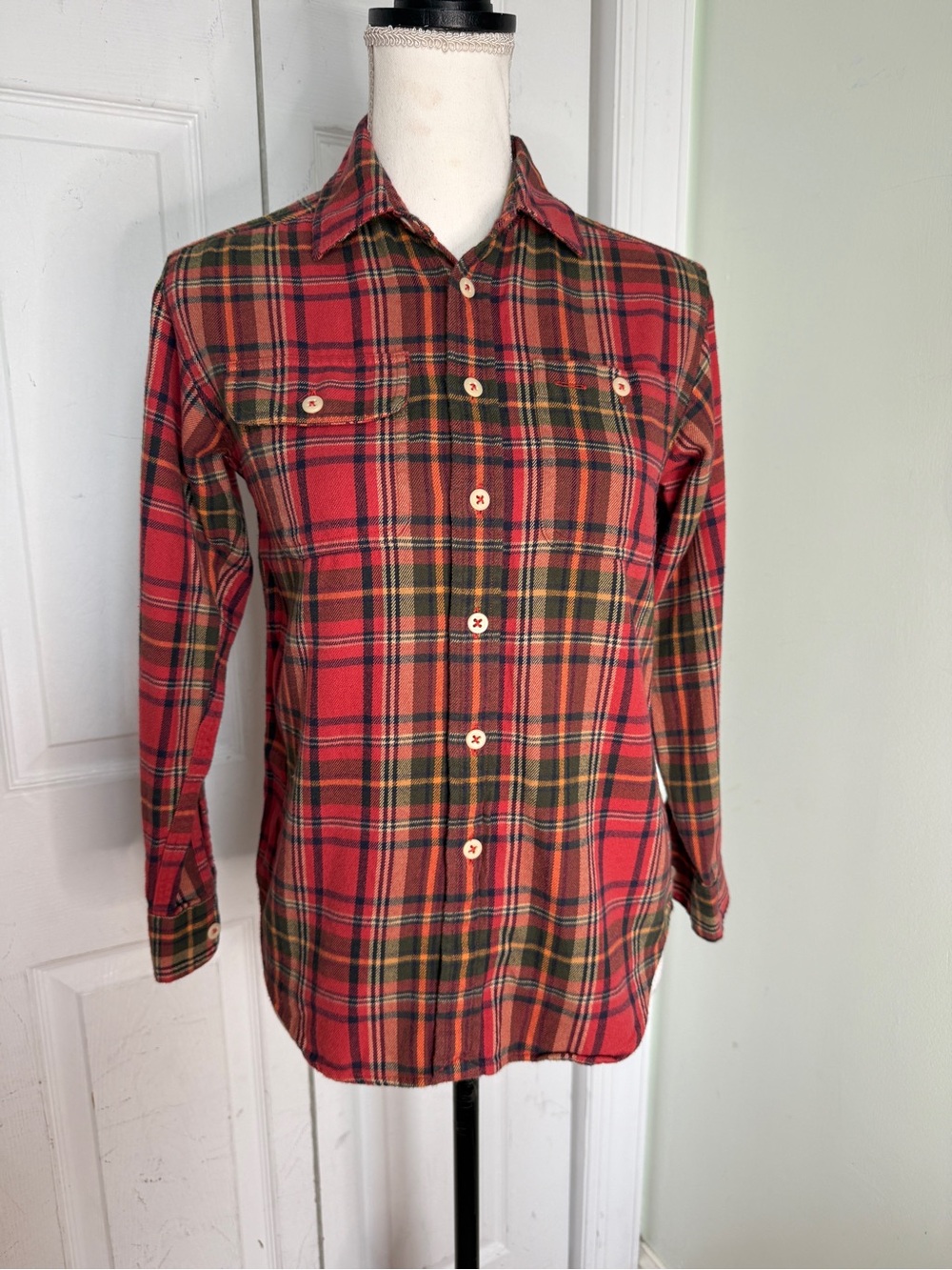 Vintage 90s Polo by Ralph Lauren Plaid Button Down Grunge Punk Sz Medium Shirt